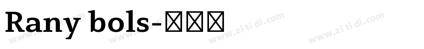 Rany bols字体转换